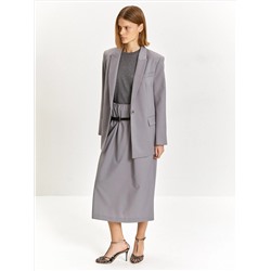 Юбка миди на резинке из костюмной шерсти, S1124/peter