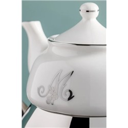 Matera Çaydanlık Takımı - 400 ml - 1000 ml - Beyaz/Platin
