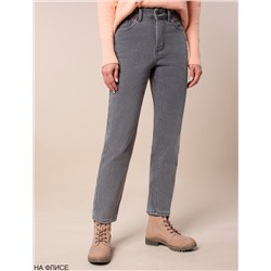 Джинсы mom-fit на флисе