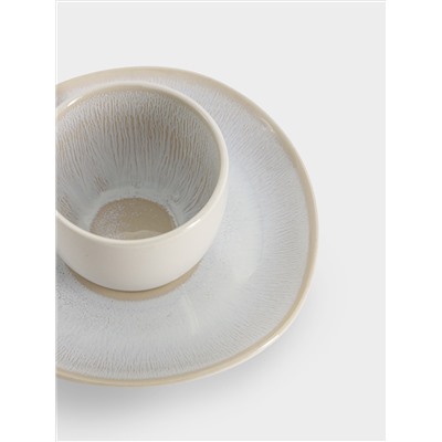 Пара кофейная, 1 перс, 2 пр, 90 мл, керамика, бежевая, в крапинку, North Organic