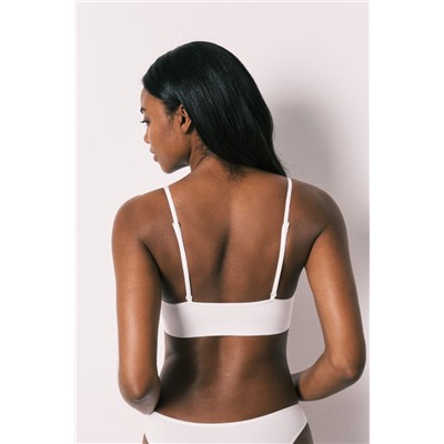 AIRY Sujetador top triangular seamless blanco