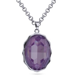 Кулон Сияние (кристаллы SW пурпурные; покрытие родий) 90-95см, Есть комплект