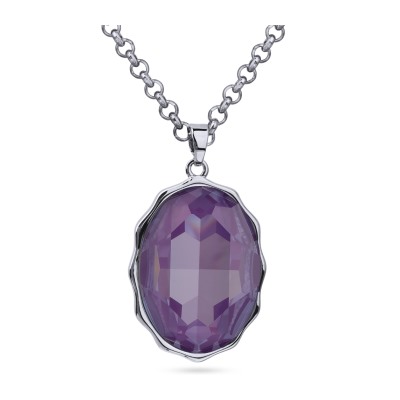 Кулон Сияние (кристаллы SW пурпурные; покрытие родий) 90-95см, Есть комплект