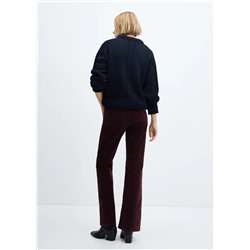 Pantalón flare tiro medio pana