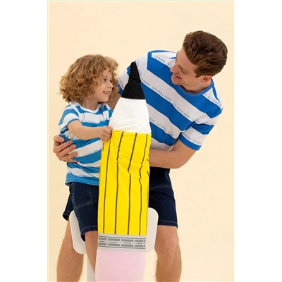 Erkek Saks Bisiklet Yaka Tişört