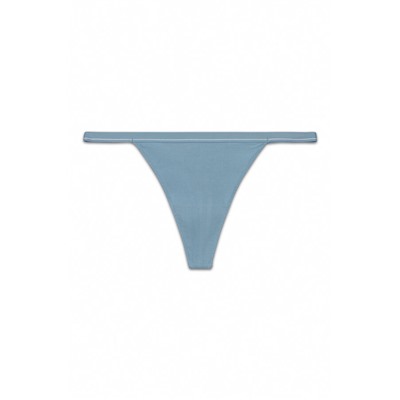 Tanga tira algodón canalé verde