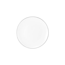 Тарелка десертная, 19 см, фарфор P, белая, с серебристым кантом, White Platinum, 63323