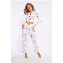 пижама женская с брюками с длинным рукавом 5735