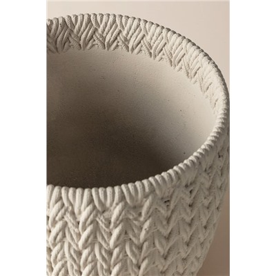 Dolly Saksı - Ekru - 16 cm