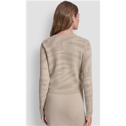 ZEBRA POINTELE SWEATER