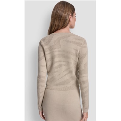 ZEBRA POINTELE SWEATER