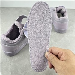 Детские утеплённые кеды нежного лавандового цвета, водонепроницаемые 🔥 Экспорт