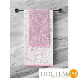 Togas КЭРРИ бел-роз Полотенце 50х100, 100% хлопок, 550 г/м2