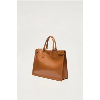 GUESS Bolso de piel Issa - Camel