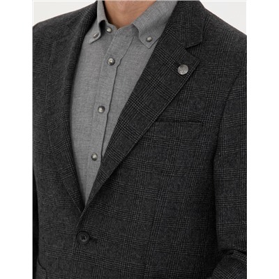 Füme Slim Fit Ceket