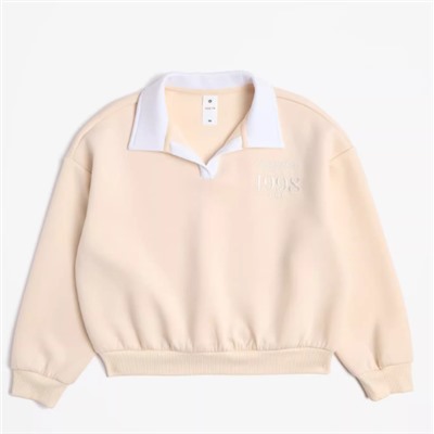 Свитшот с воротником для девочек