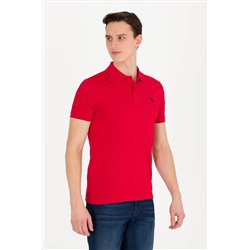 Erkek Kırmızı Basic Polo Yaka Tişört