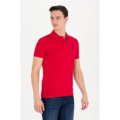 Erkek Kırmızı Basic Polo Yaka Tişört