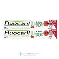 Fluocaril Junior 6-12 ans Gel Fruits Rouges 2x75mlLot  × 2