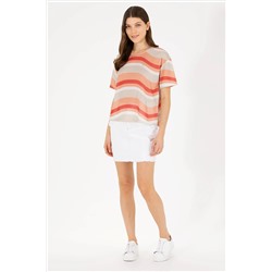 Kadın Beyaz Jean Etek