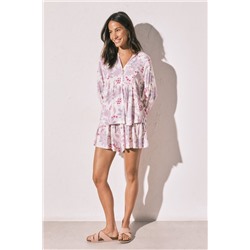 Conjunto falda y camisola estampadas