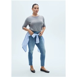 Jeans skinny tiro medio