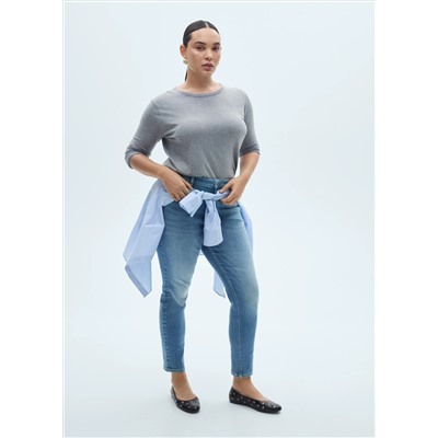 Jeans skinny tiro medio