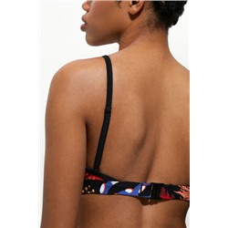 Top bikini triángulo corales