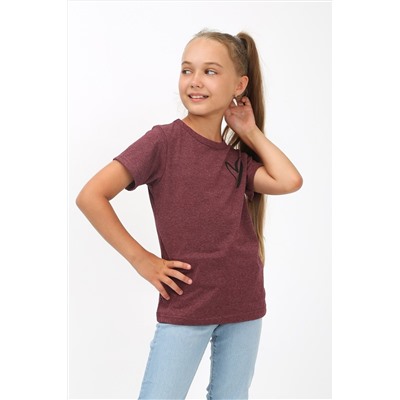 Детская футболка Сердечко бордо арт. ФУ/сердечко-бордо НАТАЛИ #876153