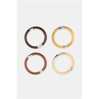 PACK 4 PULSERAS RÍGIDAS