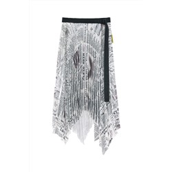 Falda plisada Gris claro