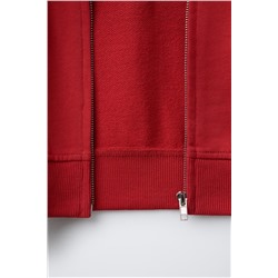 RAISED PRINT ZIP-UP SWEATSHIRT