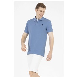 Erkek İndigo Basic Polo Yaka Tişört