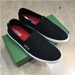 LACOST*E   1:1 ✔️ мужские слипоны из 💯 хлопка! Подошва - композитная резина. В прошлом году снимала обзор, сравнивала оригинал с репликой от этого продавца) От материалов до упаковки, разницы никакой, кроме приятной цены) сейчас на сайте их продают за 9980р