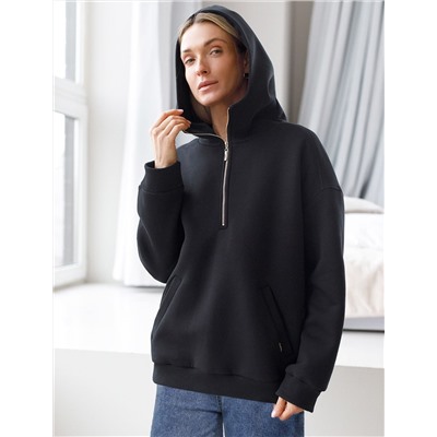 Худи из премиального футера трехнитки с начесом