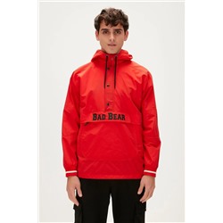 Bad Bear Hurricane Windbreaker Crimson Red Kırmızı Kanguru Cep Erkek Rüzgarlık