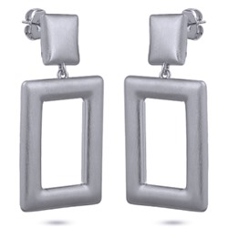 Серьги (покрытие сатиновый родий)