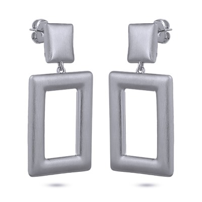 Серьги (покрытие сатиновый родий)