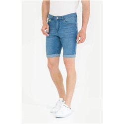 Erkek Açık Mavi Jean Şort