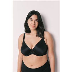 Sujetador reductor microfibra y encaje negro REAL