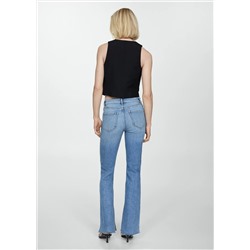 Jeans rectos tiro medio aberturas