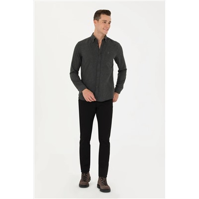 Erkek Siyah Kanvas Pantolon