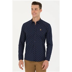 Erkek Lacivert Uzun Kollu Gömlek