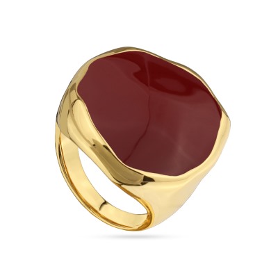 Кольцо Палитра (эмаль бургунди; покрытие золото), Есть комплект