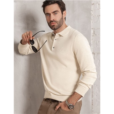 Джемпер-поло из хлопка с нейлоном