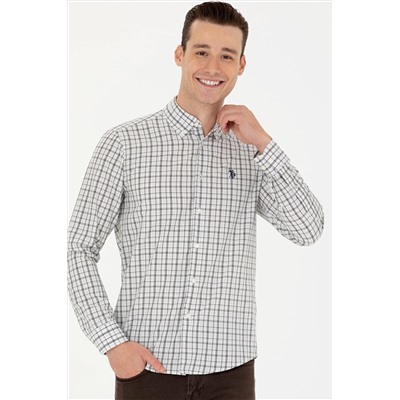 Erkek Ekoseli Lacivert Gömlek