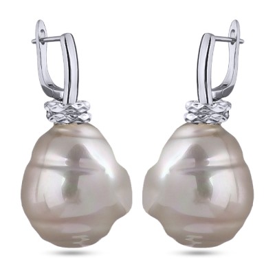 Серьги (Майорка 18мм шампань; покрытие родий), Есть комплект