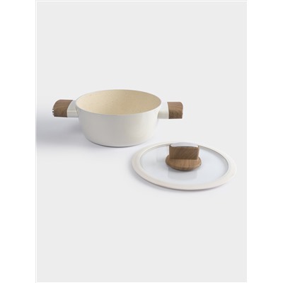 Кастрюля, 20 см, 2,2 л, с крышкой, с покрытием, алюминий, молочная, Palisander