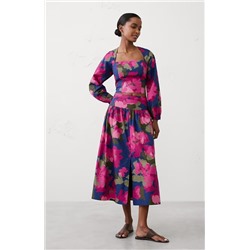 Poplin Square-Neck Top