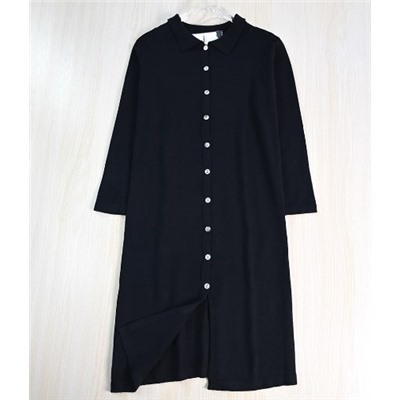 Классическое трикотажное платье с длинными рукавами